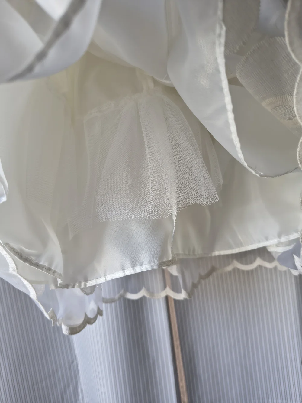 Girls' Ivory Floral Organza Party Dress Size 5